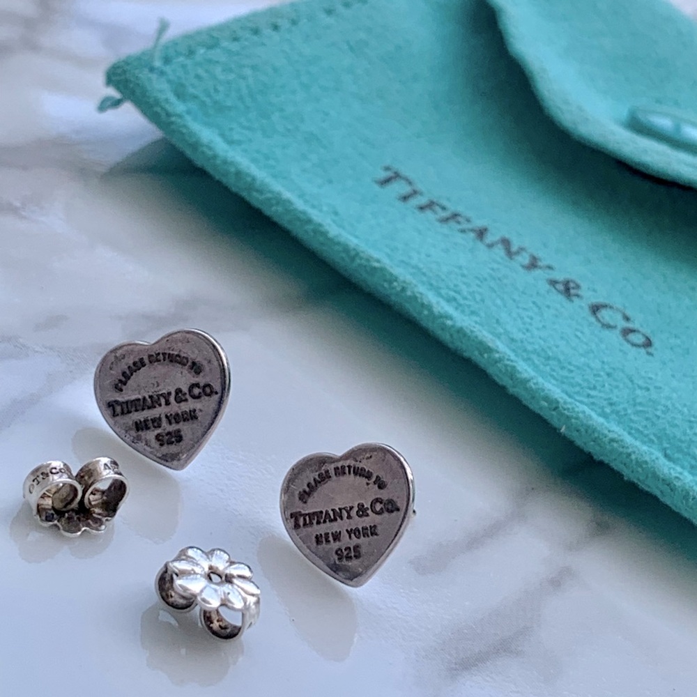 Tiffany& Co heart stud earrings